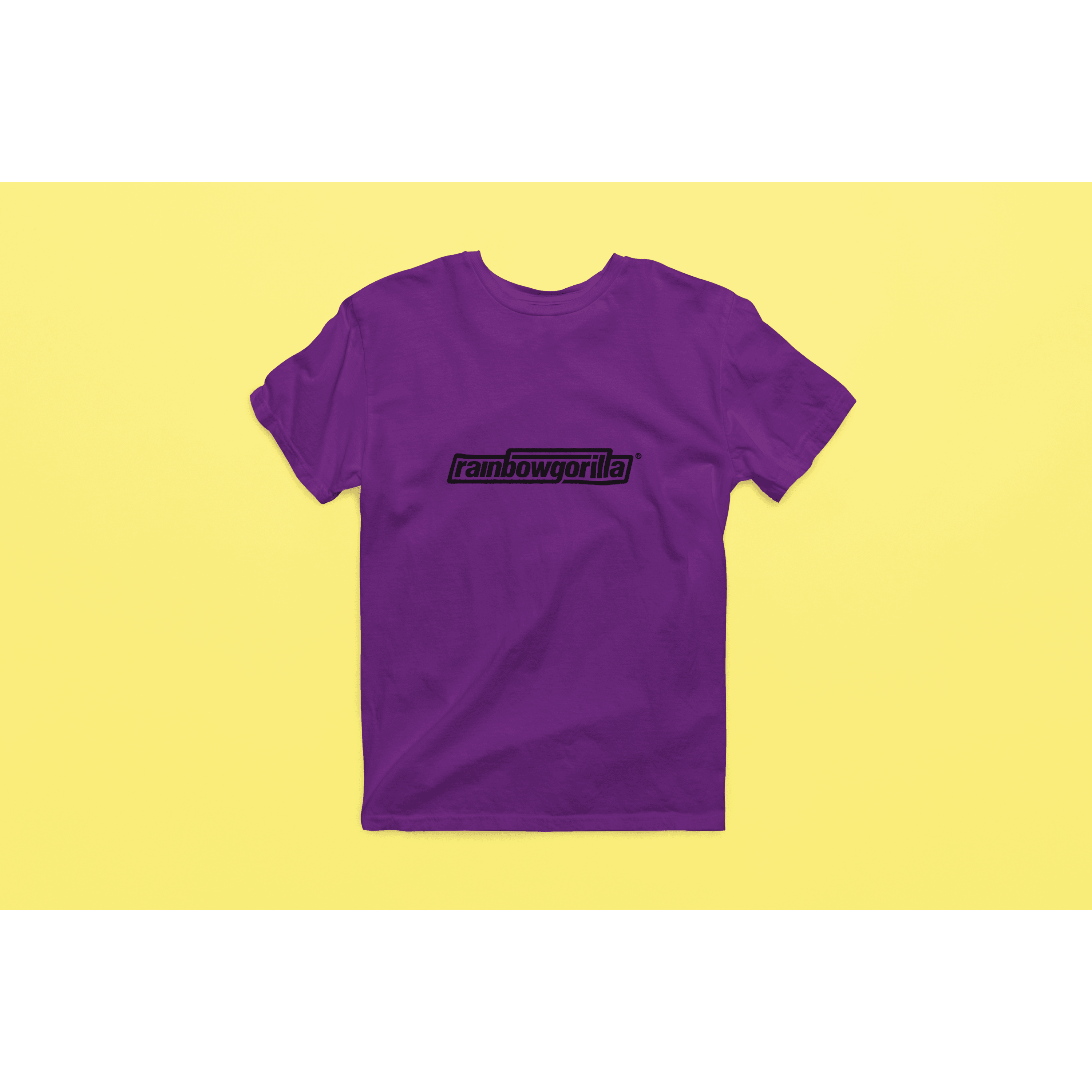 Rainbow Gorilla 'RG Tekst Zwart' Heren T-shirt - Rainbow Gorilla Store