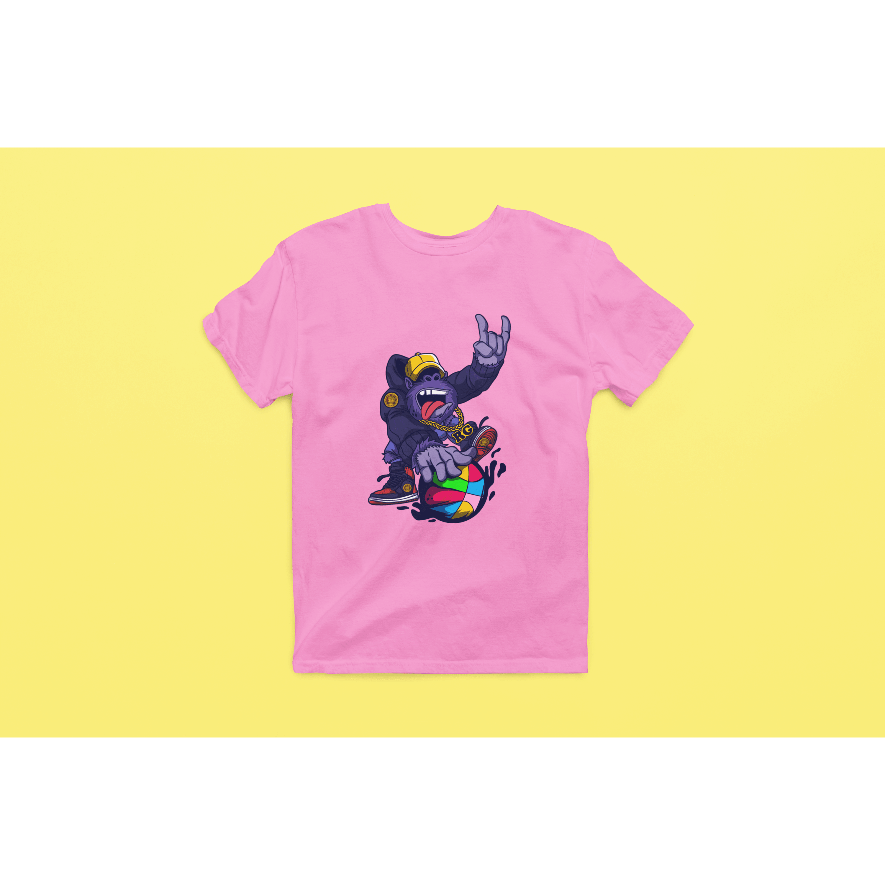 Rainbow Gorilla 'Baller' Heren T-shirt - Rainbow Gorilla Store