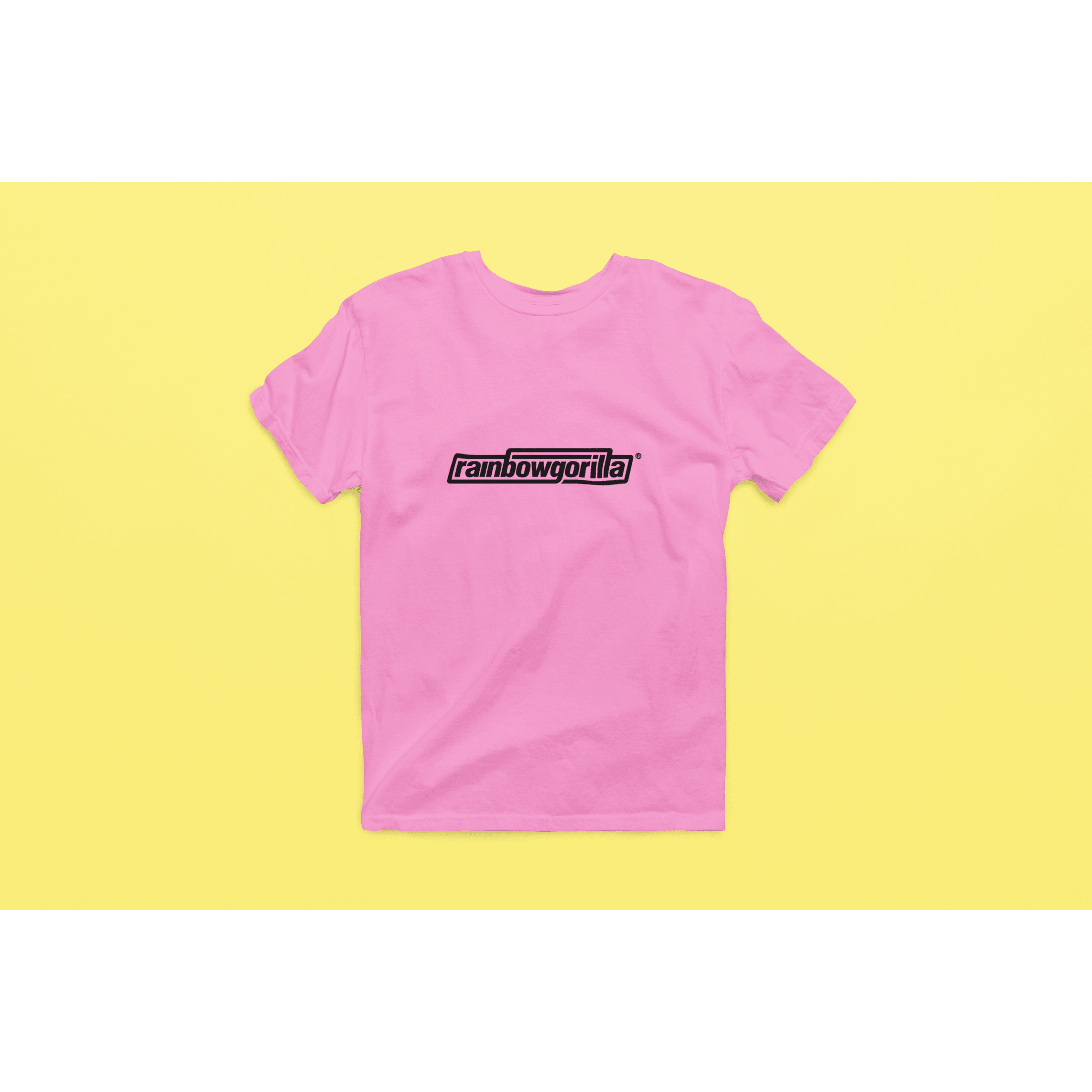 Rainbow Gorilla 'RG Tekst Zwart' Heren T-shirt - Rainbow Gorilla Store