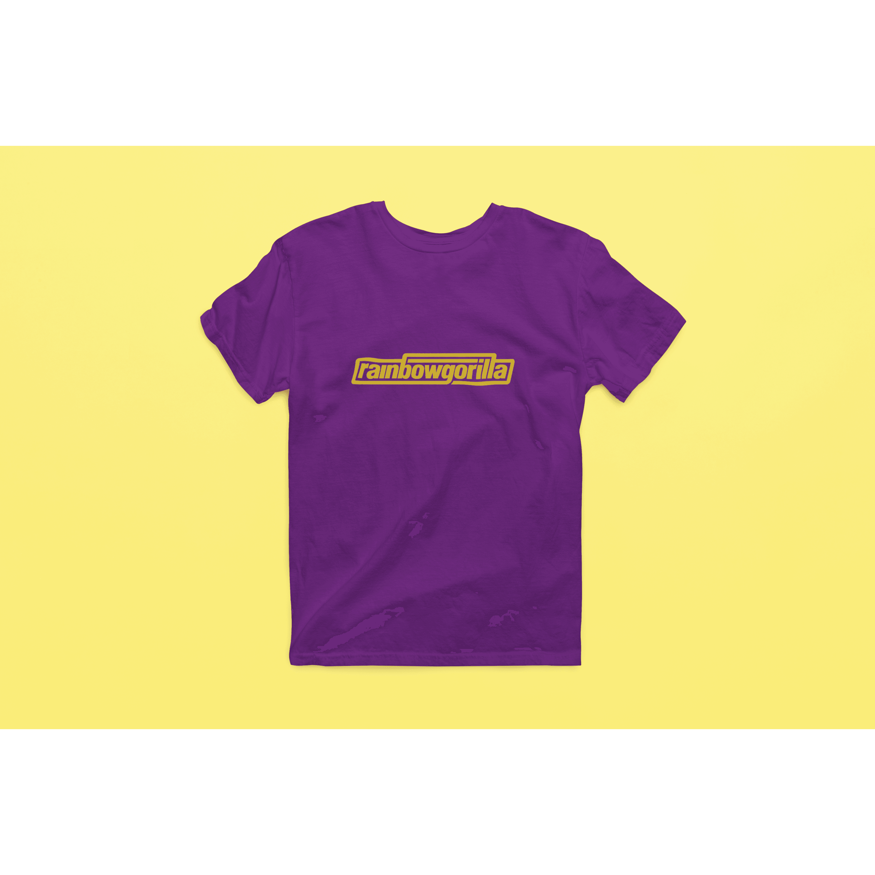 Rainbow Gorilla ´RG Tekst Goud´ Heren T-shirt - Rainbow Gorilla Store