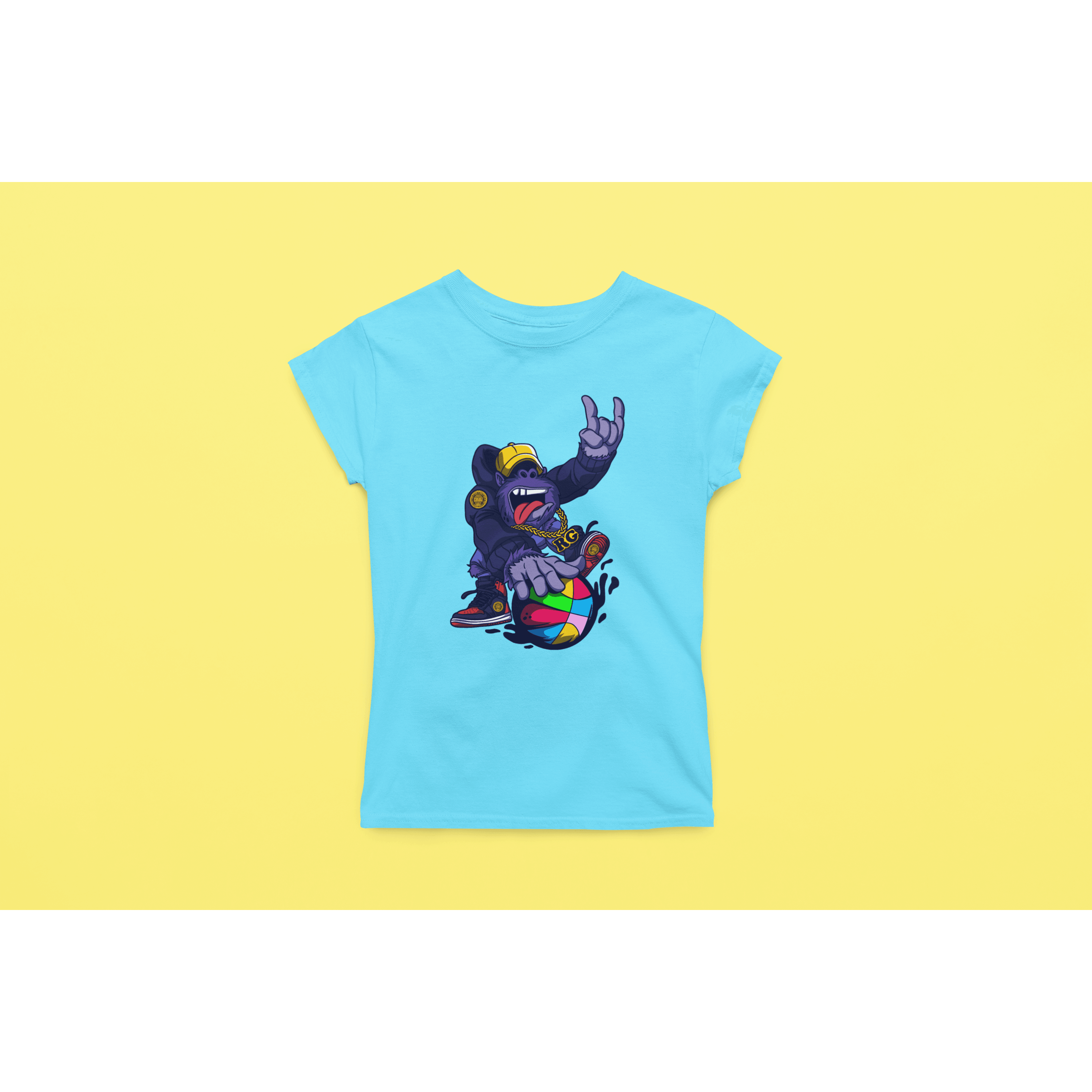Rainbow Gorilla ´Baller´ Dames T-shirt - Rainbow Gorilla Store