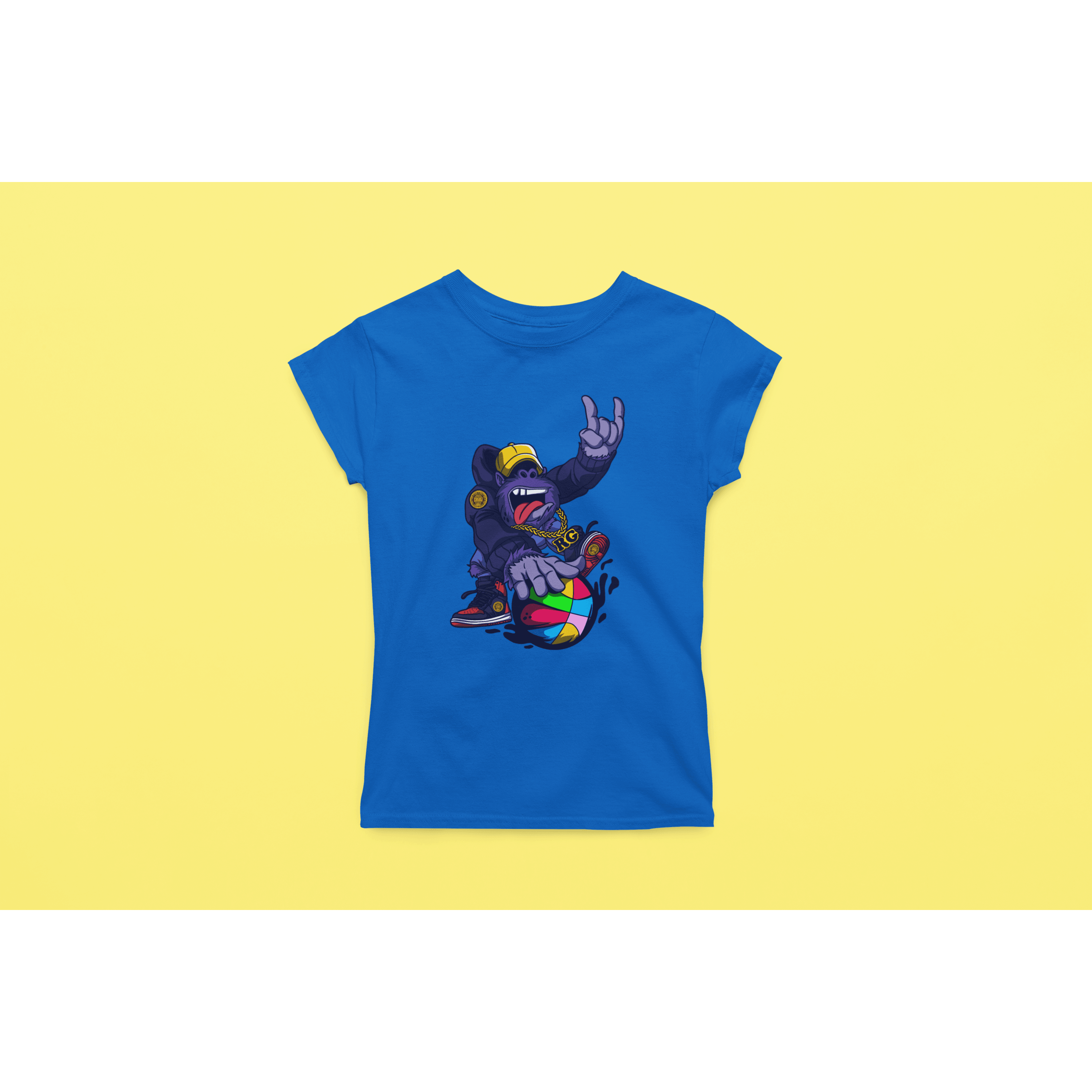 Rainbow Gorilla ´Baller´ Dames T-shirt - Rainbow Gorilla Store