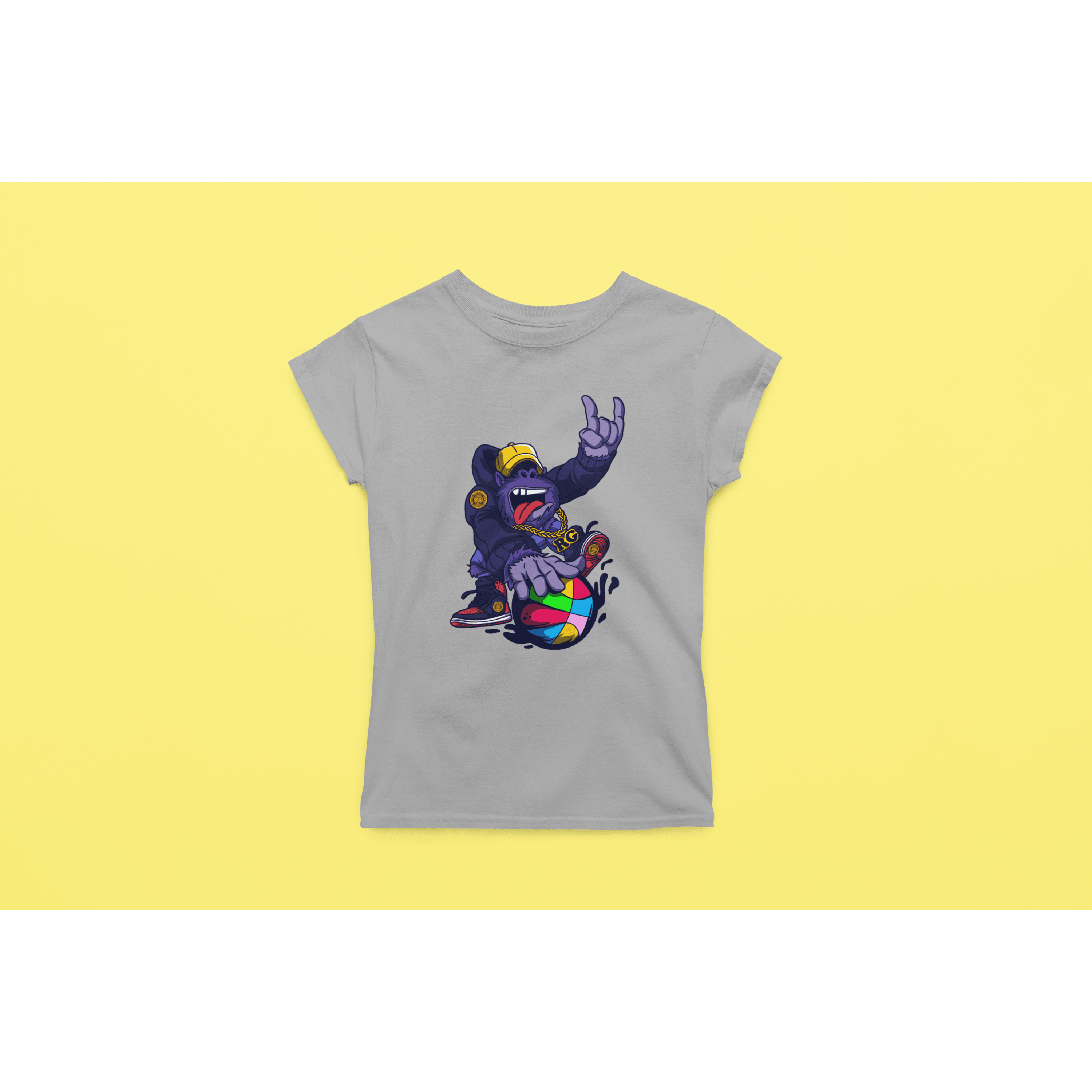 Rainbow Gorilla ´Baller´ Dames T-shirt - Rainbow Gorilla Store