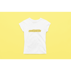 Rainbow Gorilla ´RG Tekst Goud´ Dames T-shirt - Rainbow Gorilla Store