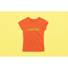 Rainbow Gorilla ´RG Tekst Goud´ Dames T-shirt - Rainbow Gorilla Store