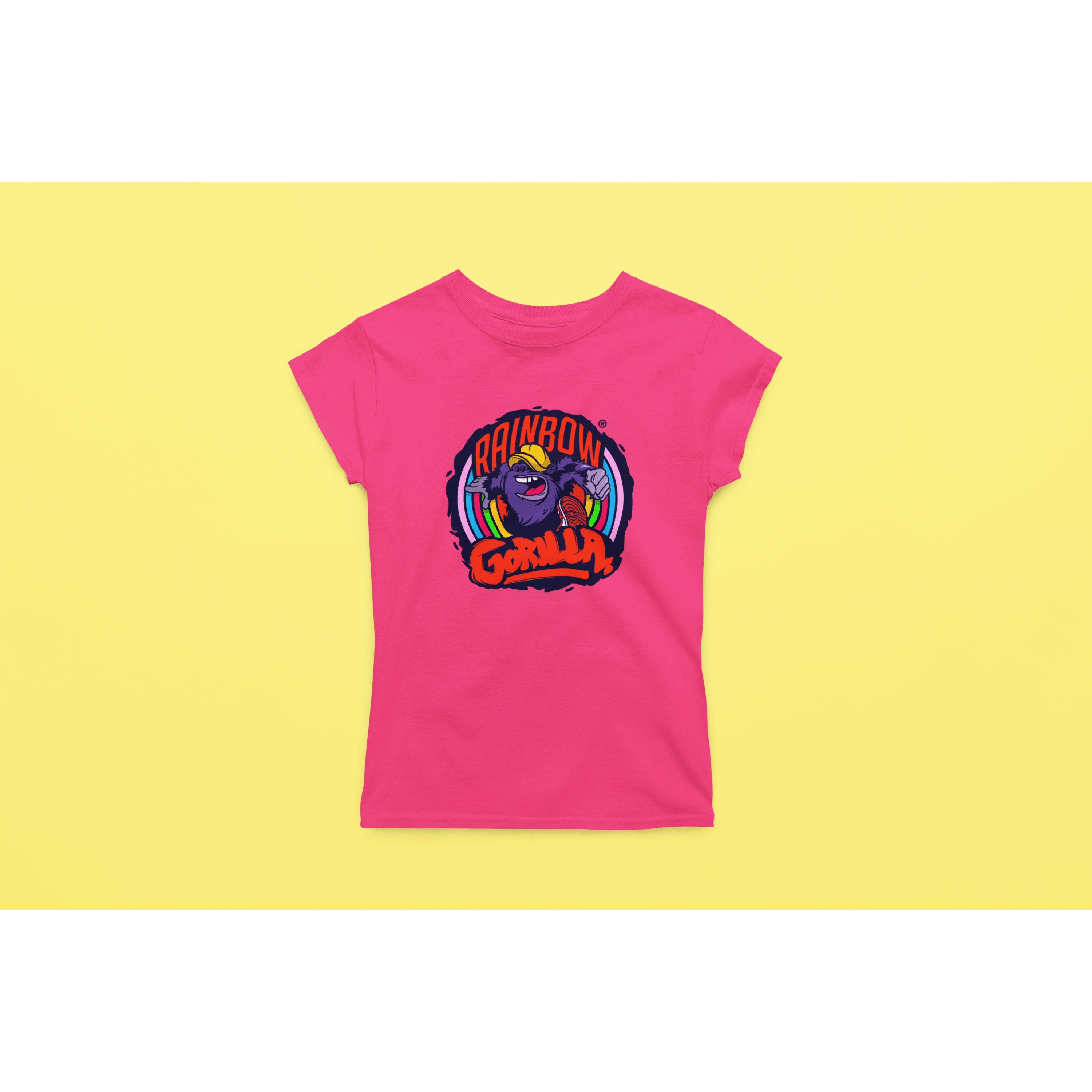 Rainbow Gorilla ´Orgineel Logo´ Dames T-shirt - Rainbow Gorilla Store