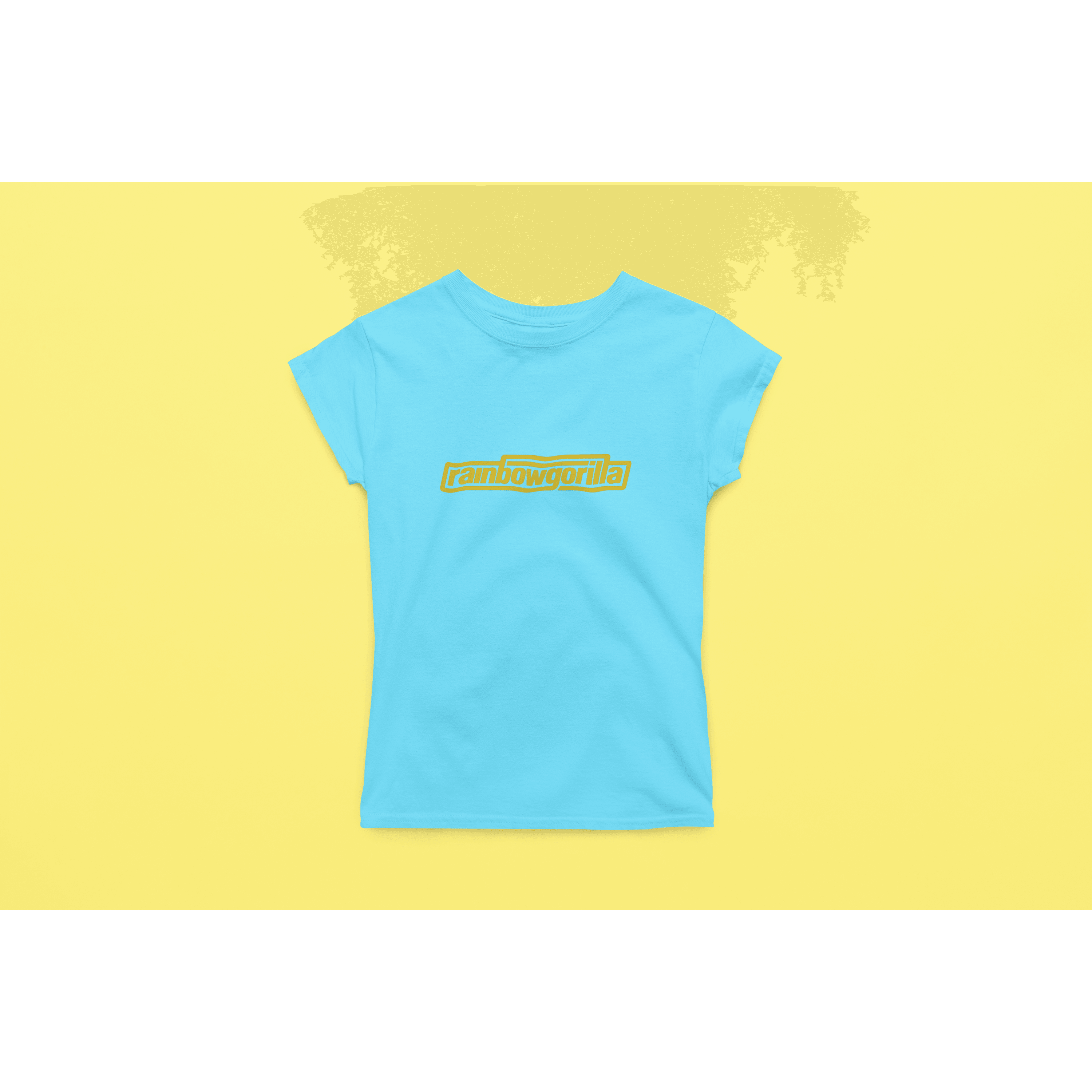 Rainbow Gorilla ´RG Tekst Goud´ Dames T-shirt - Rainbow Gorilla Store