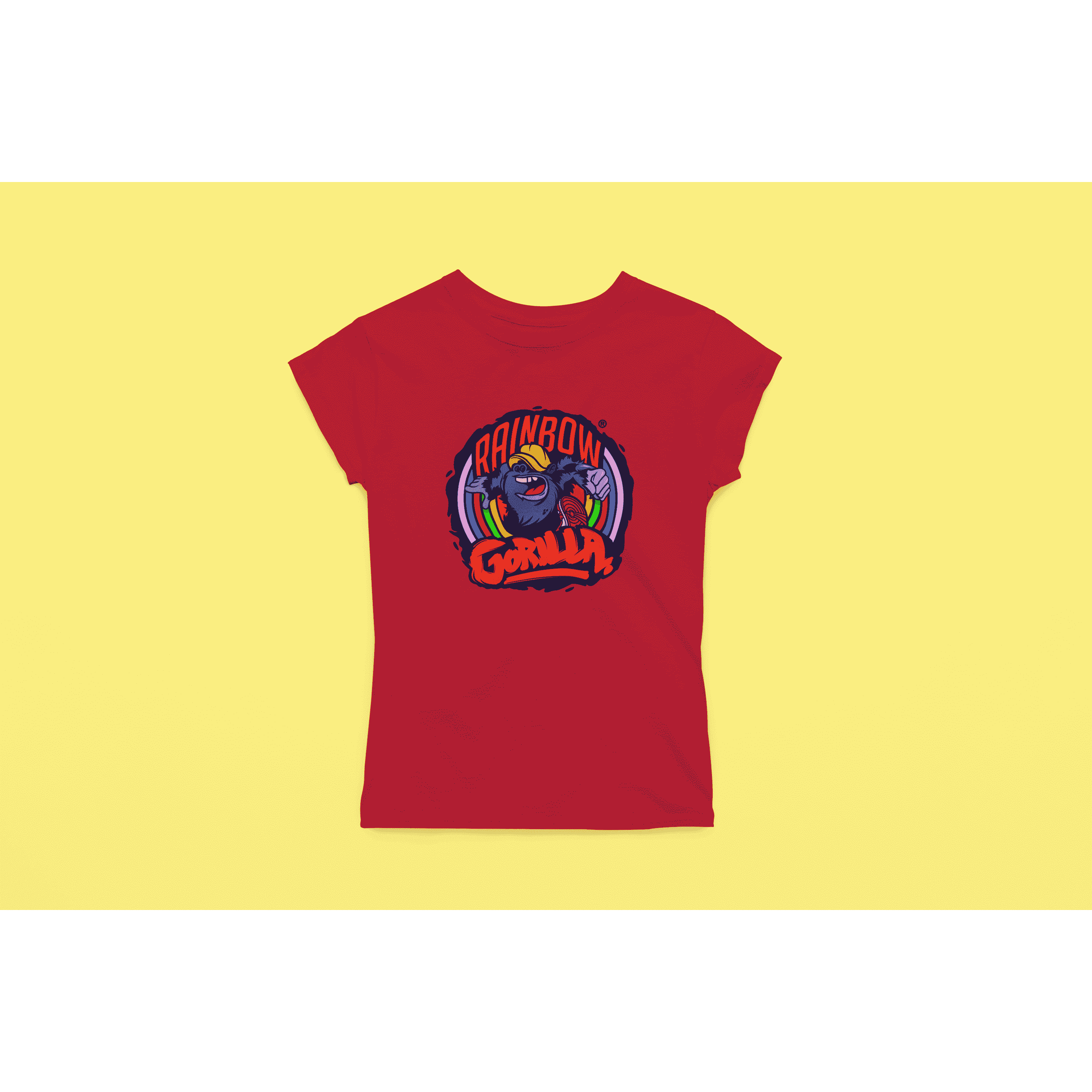 Rainbow Gorilla ´Orgineel Logo´ Dames T-shirt - Rainbow Gorilla Store