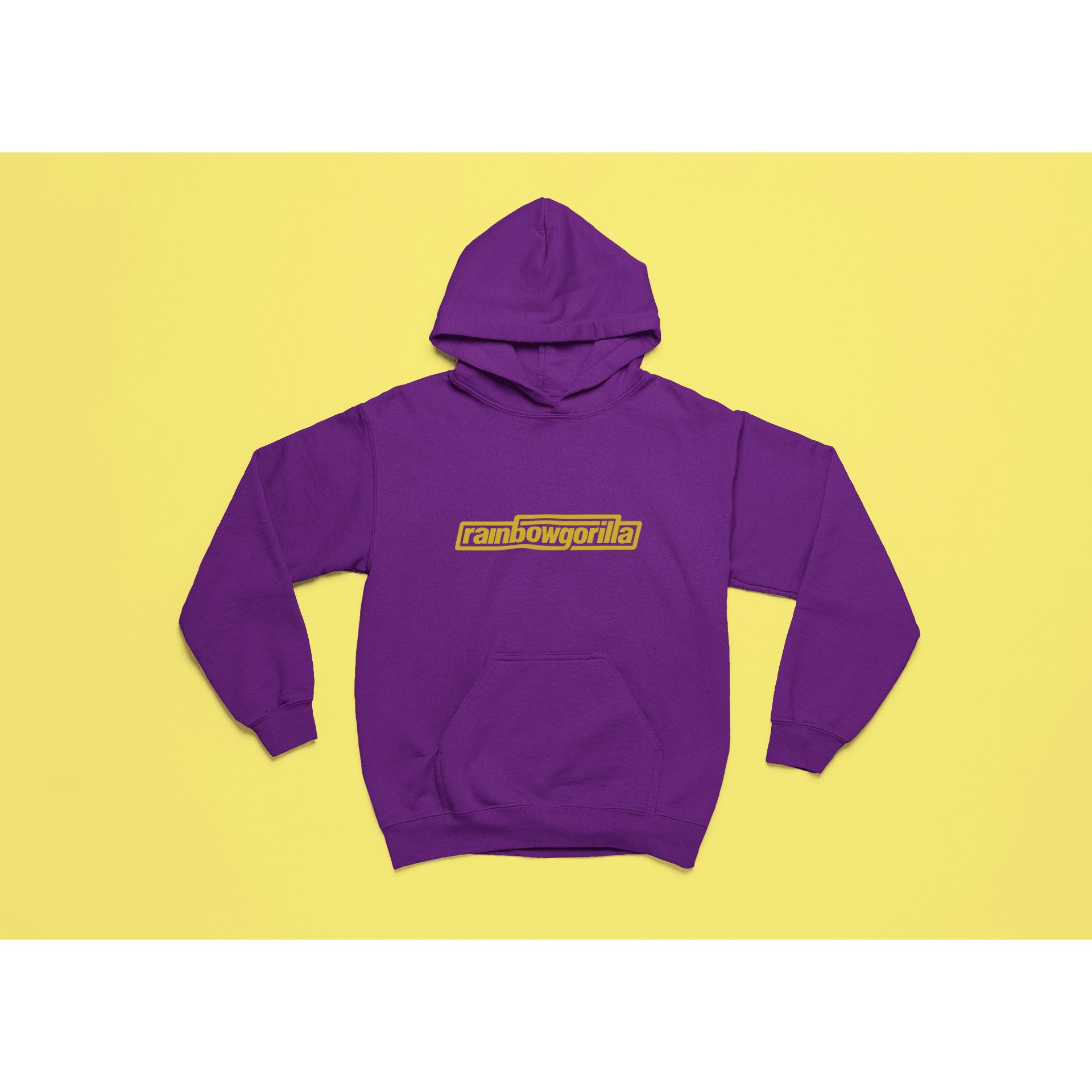 Rainbow Gorilla 'RG Tekst Goud' Hoody - Rainbow Gorilla Store