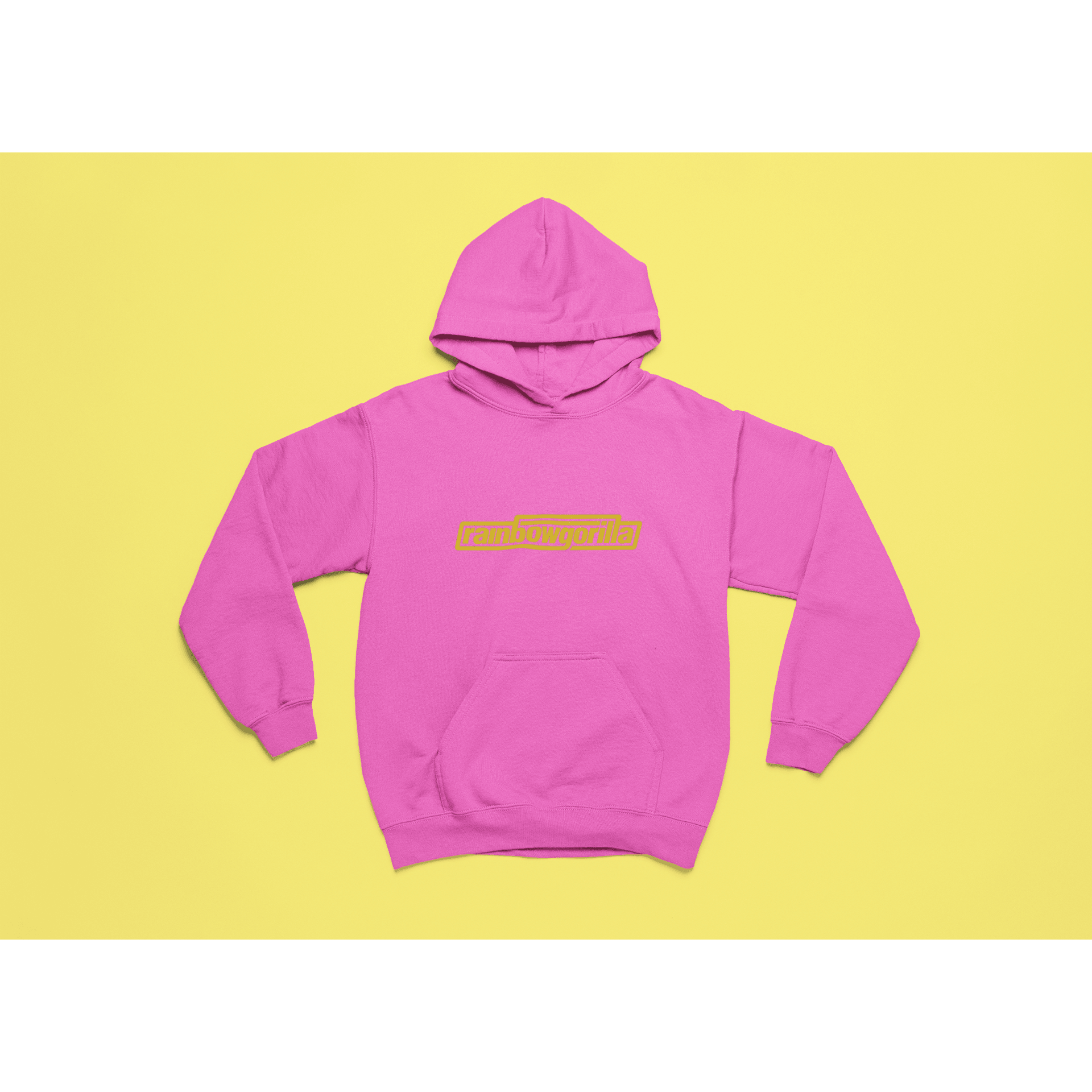 Rainbow Gorilla 'RG Tekst Goud' Hoody - Rainbow Gorilla Store