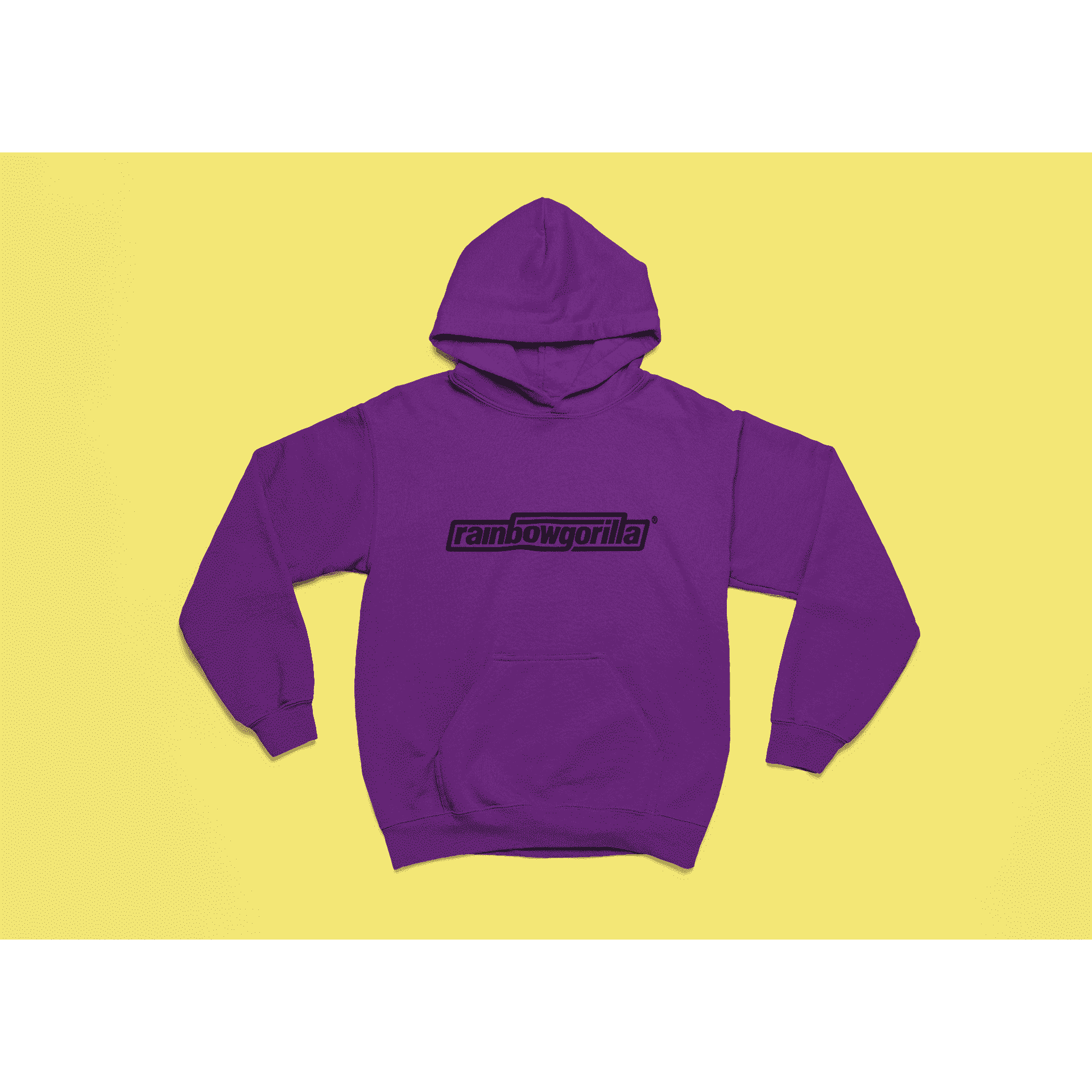 Rainbow Gorilla 'RG Tekst Zwart' Hoody - Rainbow Gorilla Store