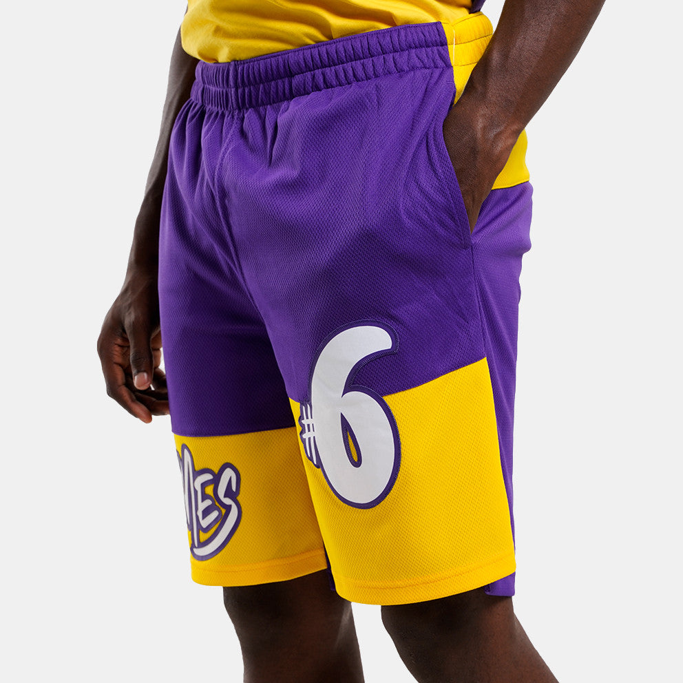 NBA Short Lakers Lebron James (Adult) Paars/Geel
