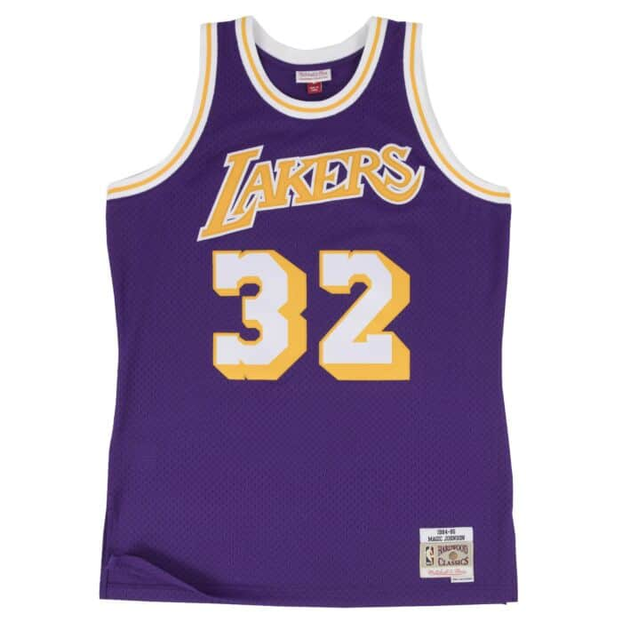 Mitchell&Ness - Magic Johnson LA Lakers 84-85 Shirt Paars Kids