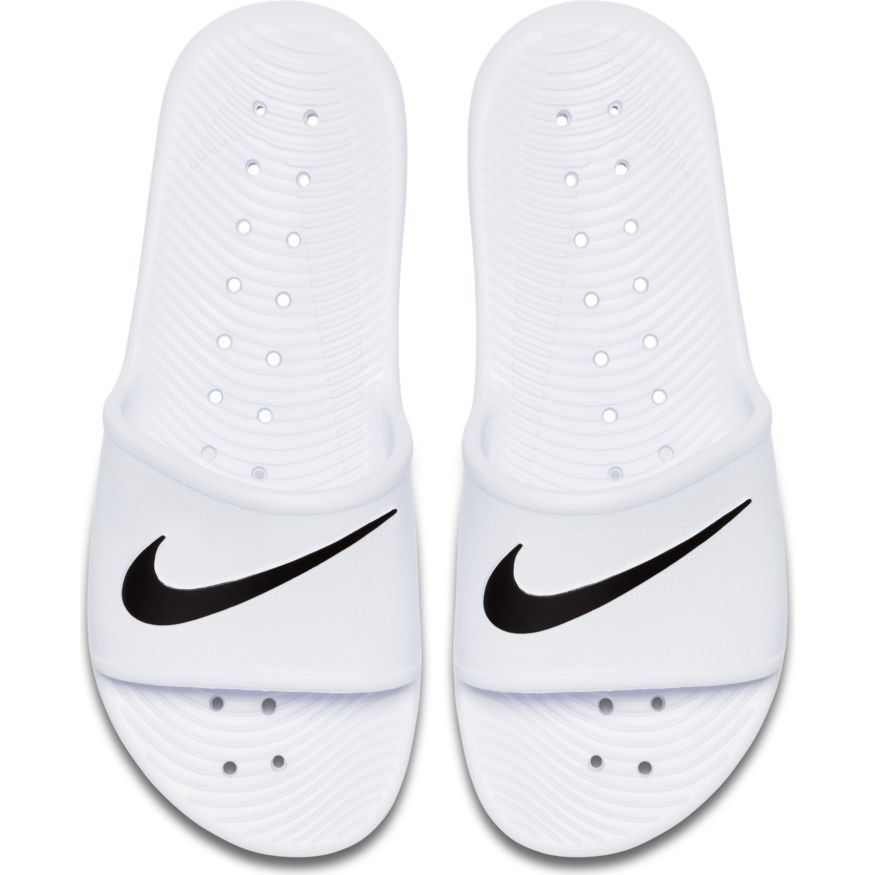 Nike Kawa Douche Slippers Zwart Wit SALE
