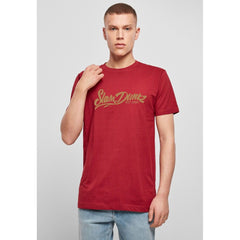 Slamdunkz - Gold logo burgundy shirt zwart/rood/wit