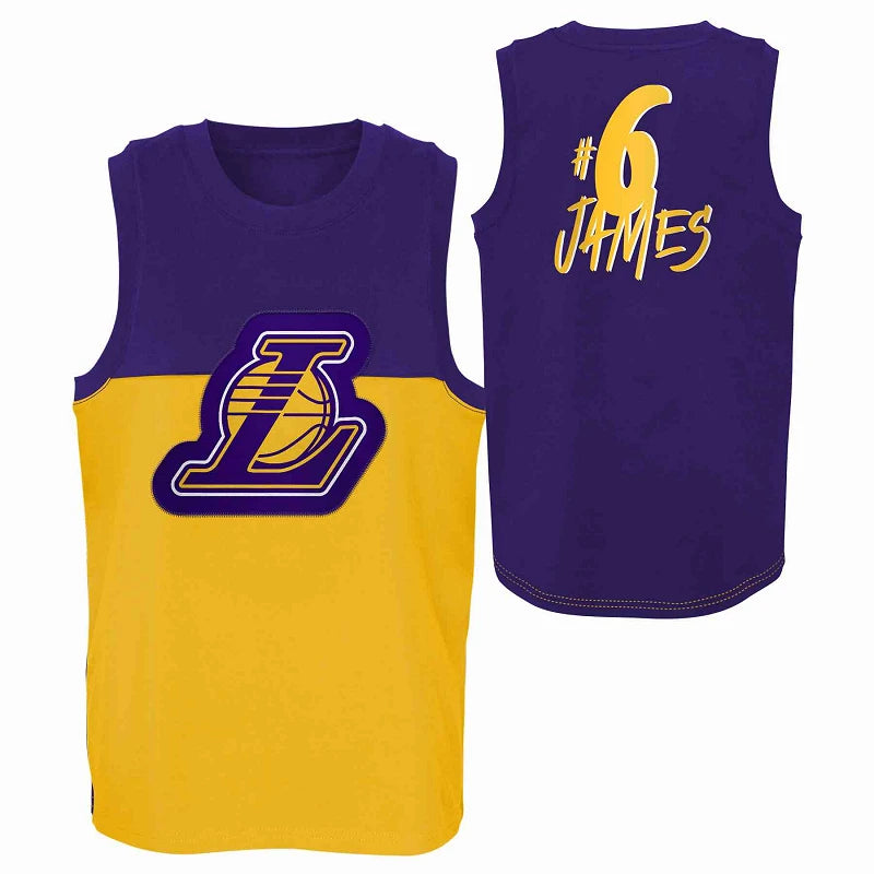 NBA Mouwloos Shirt Lakers Lebron James (Adult) Geel/Paars