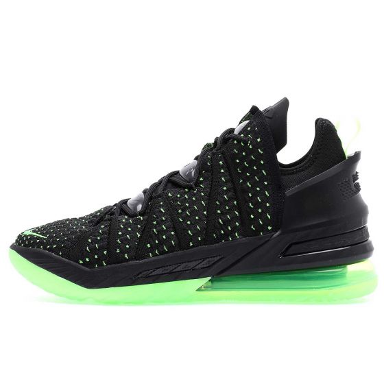 SALE - Nike Lebron 18 basketbalschoenen zwart/groen