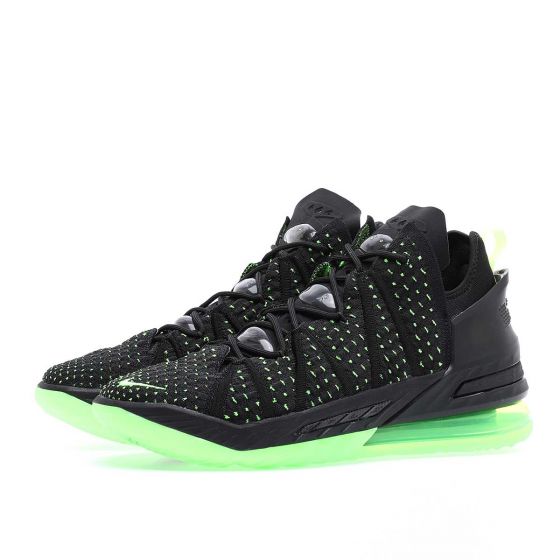 SALE - Nike Lebron 18 basketbalschoenen zwart/groen