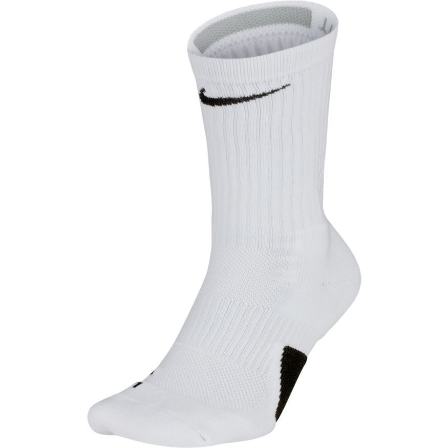 Nike Elite Basketball Crew Wit sokken
