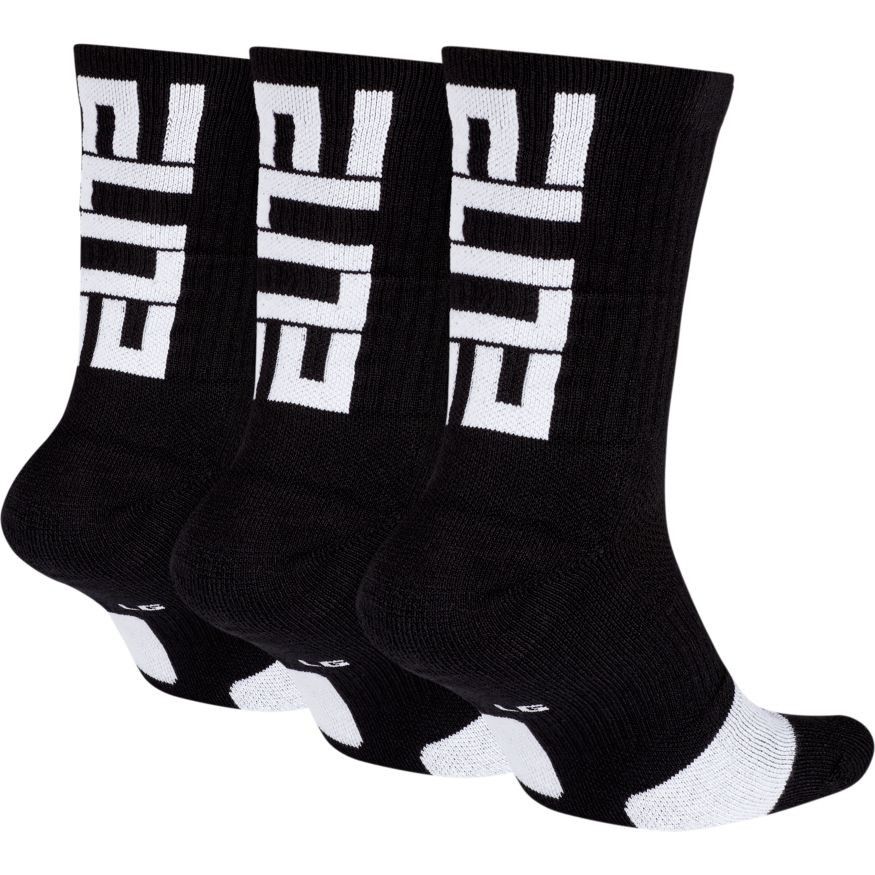Nike Elite Basketball Crew 3 pack Zwart sokken
