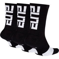 Nike Elite Basketball Crew 3 pack Zwart sokken