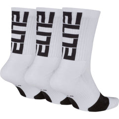 Nike Elite Basketball Crew 3 pack Wit sokken